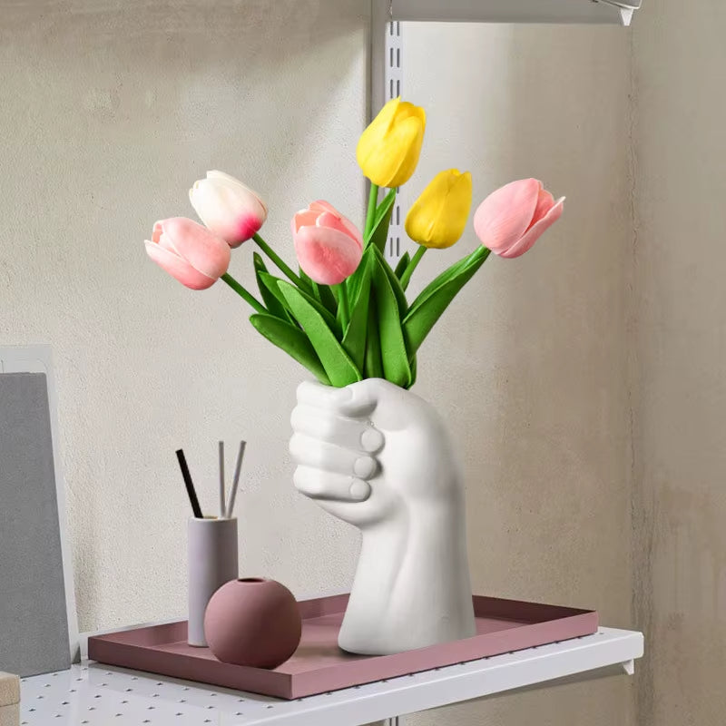 Kunstnerisk Håndgestikulering Keramisk Bordplantevase | Skanto