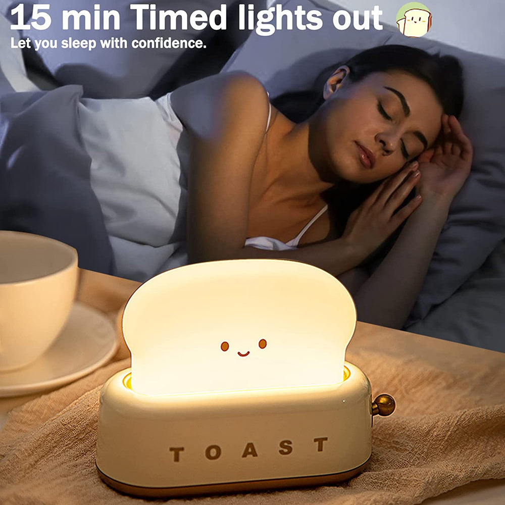 USB-lading LED-brød nattelys med dimmefunksjon og timer | Skanto