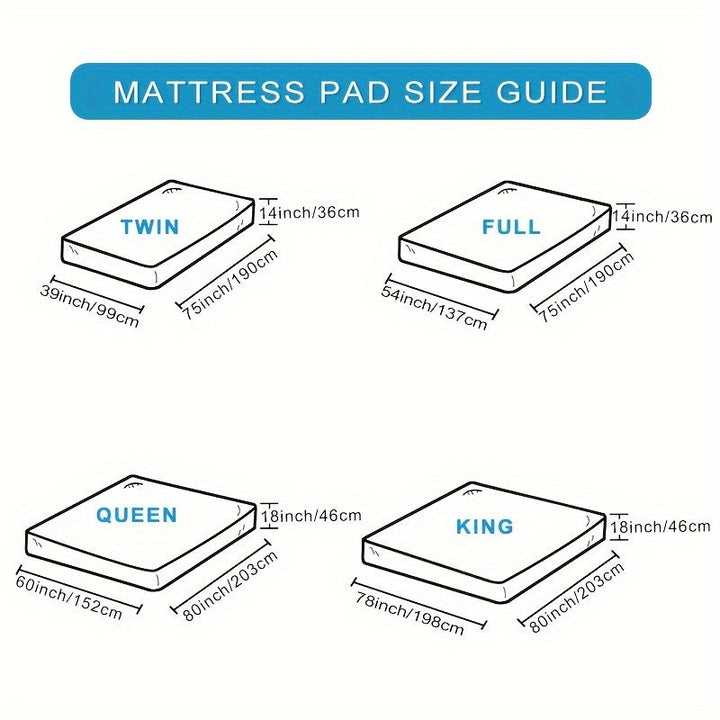 Ultimate Cooling Mattress Pad – Premium Quilted Pillow Top, Luxuriously Fluffy and Ultra-Breathable with Secure 14-18 Deep Pocket Cover – Enhanced Sleep Comfort, 1pc | Skanto