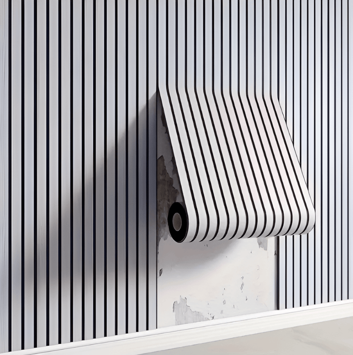 Skanto | 3D Akustisk Panel – Selvklebende Tre-lignende Veggpaneler
