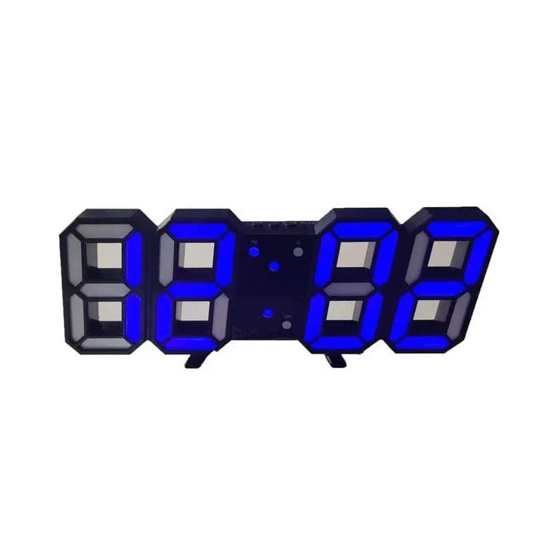 Skanto | TimeGlow 3D LED Veggklokke – Digital klokke med justerbart lys