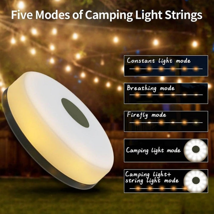 Skanto | Kompakt LED campinglampe med USB-oppladbar og magnetisk base