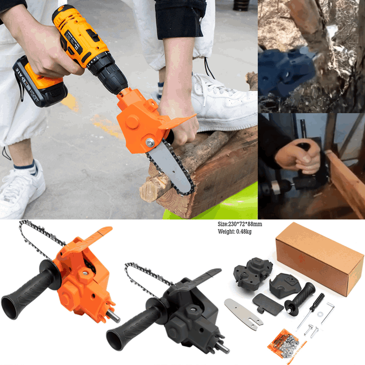 Skanto | 6 Tommers Elektrisk Drill Modifisert Til Elektrisk Kjedesag Drill Vedlegg