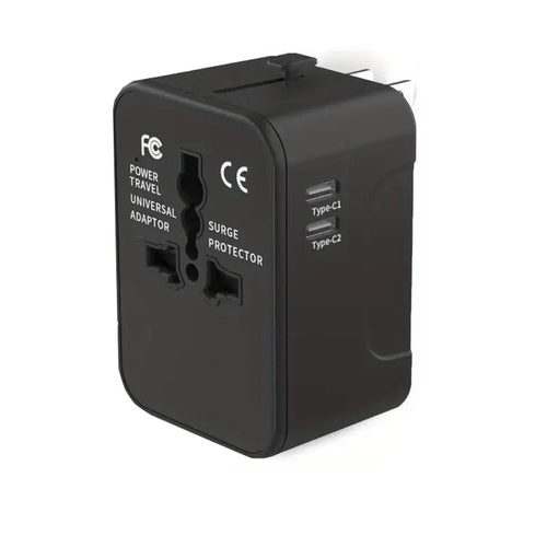 Universell reiseadapter med doble USB-porter | Skanto