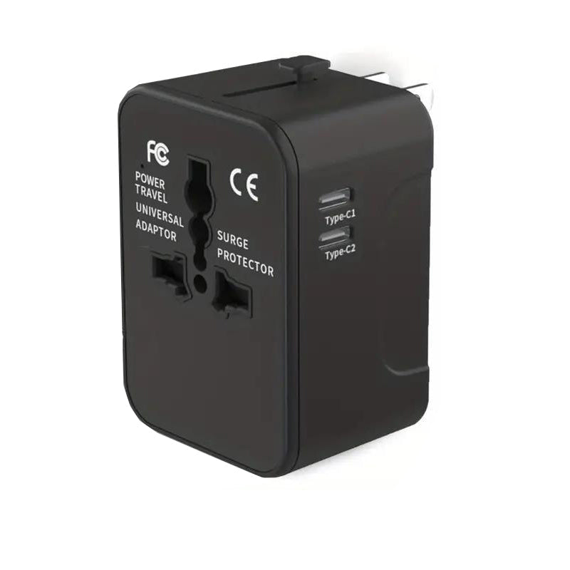 Universell reiseadapter med doble USB-porter | Skanto