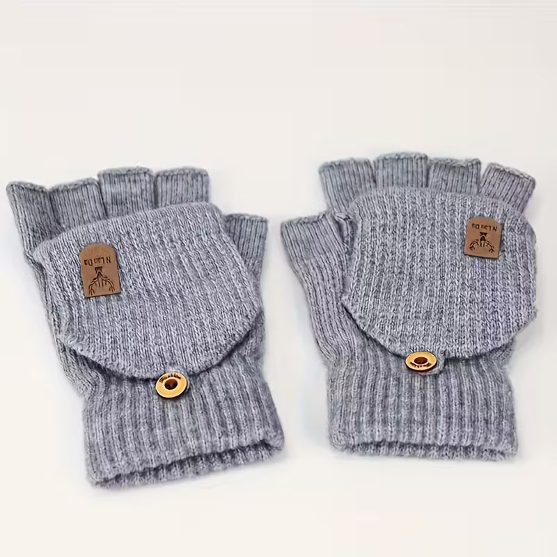Skanto | Menns WinterPro Fingerless Hansker – Tykk, Varm og Behagelig