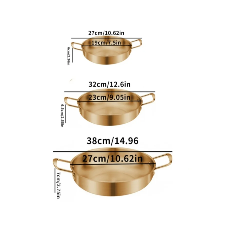 GastroPan – Rustfritt Stål Saus- og Paella-panne med Håndtak Skanto
