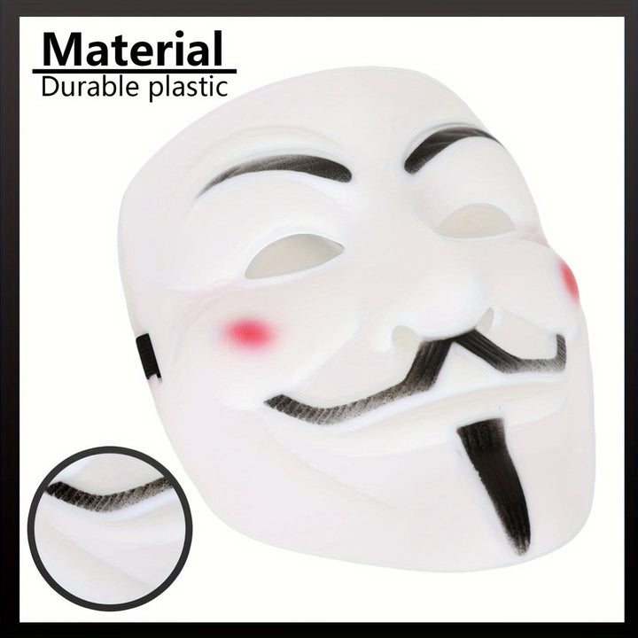 Skanto | Men’s Full Face Plastic Halloween Mask | Anonymous Cosplay