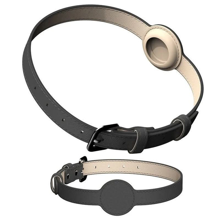 Skanto | EDOUARD – Elegant hundehalsbånd med AirTag-holder og værbestandig design