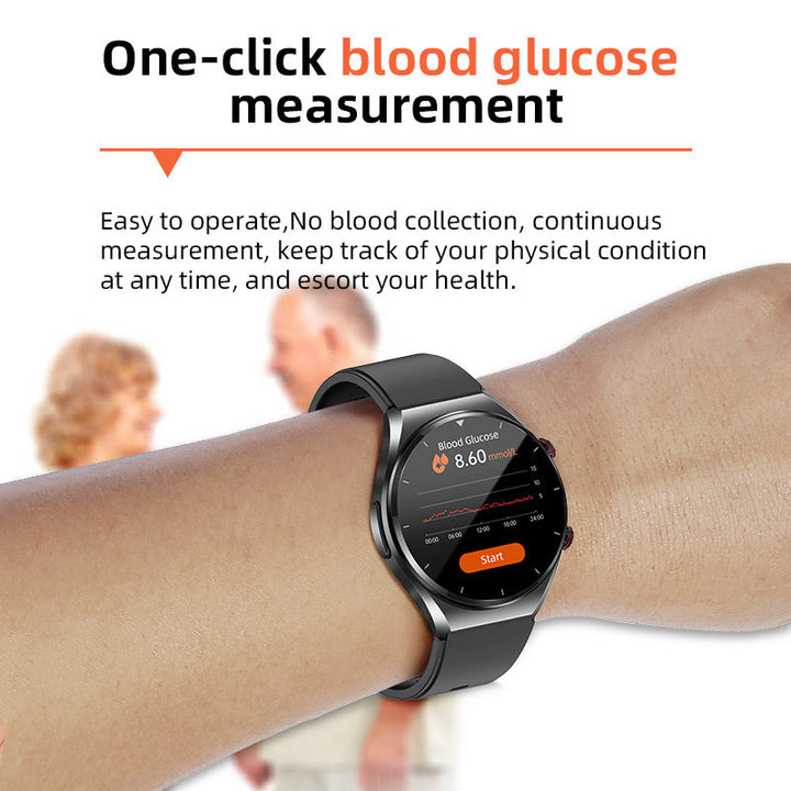 Skanto | One-Click Blodsukker | Blod Glukose Blodtrykk EKG | EKG HRV Hjertefrekvensmonitor Helse Smartklokke