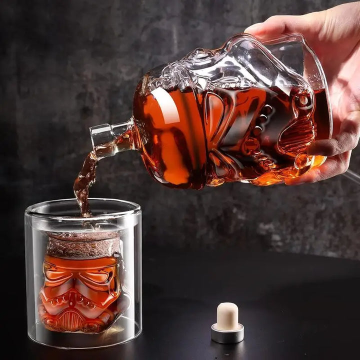 3 stk Kreativ Whiskey Dekanter med 2 Glass Bar Verktøy | Skanto