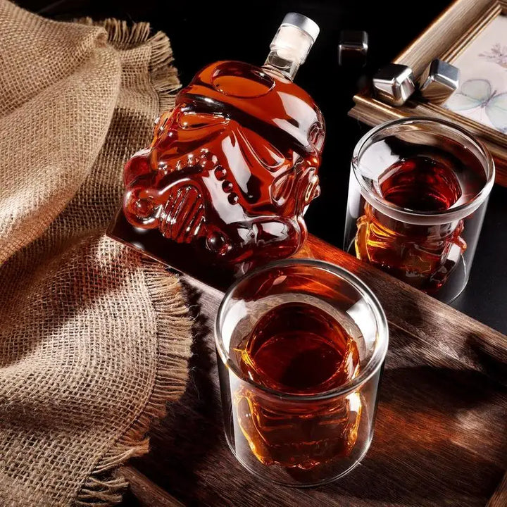 3 stk Kreativ Whiskey Dekanter med 2 Glass Bar Verktøy | Skanto