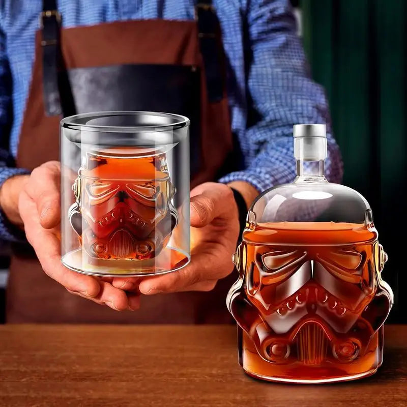 3 stk Kreativ Whiskey Dekanter med 2 Glass Bar Verktøy | Skanto