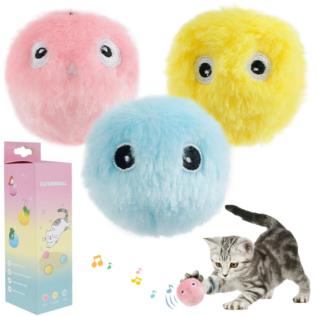 Interaktive katteplush-boller med dyrelyder Skanto