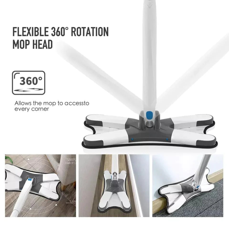 360 Grad X-Type Selvrengjørende Gulvrengjørings Flat Mopp Skanto