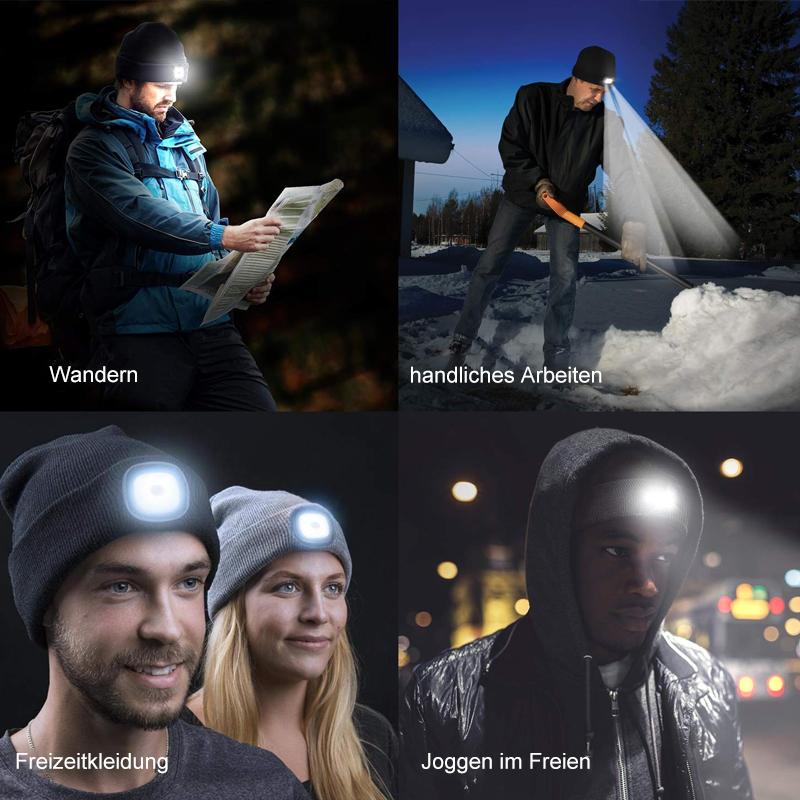 Skanto | Avtagbar LED Hodelykt Beanie Lue