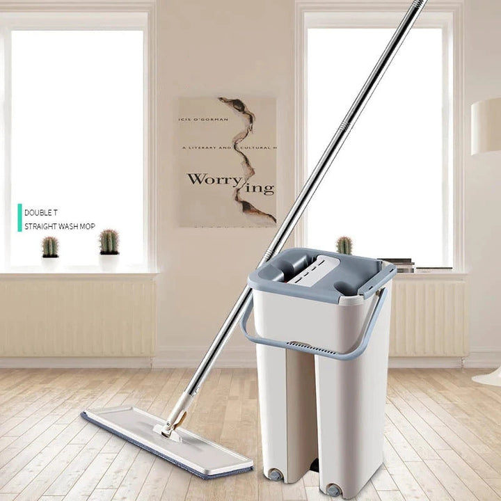 Spin Mop Bucket Med Gjenbrukbare Moppputer Skanto