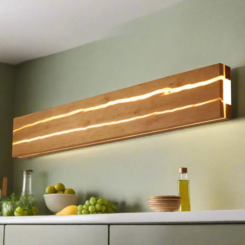 Skanto | Vegglampe laget av naturlig tre Harmonisk belysning og holdbar konstruksjon