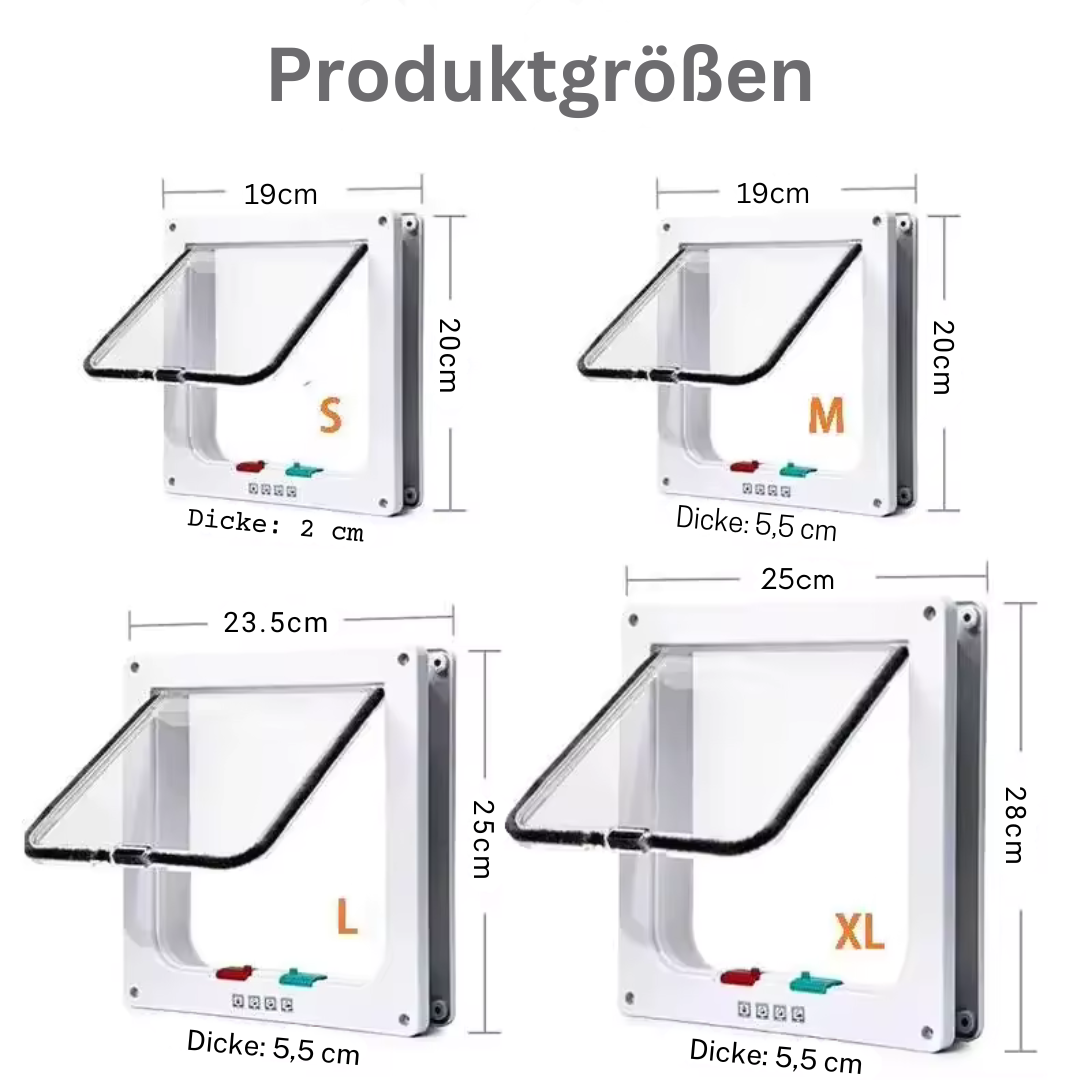 4 Way Pet Door for Cats and Dogs Skanto
