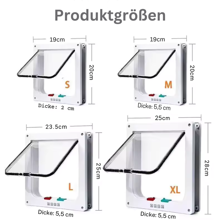 4 Way Pet Door for Cats and Dogs Skanto