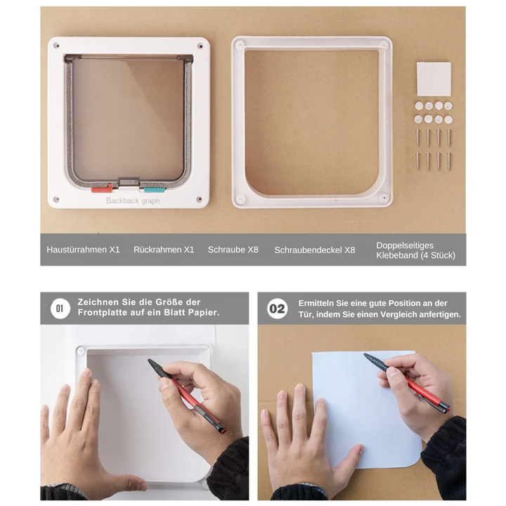 4 Way Pet Door for Cats and Dogs Skanto