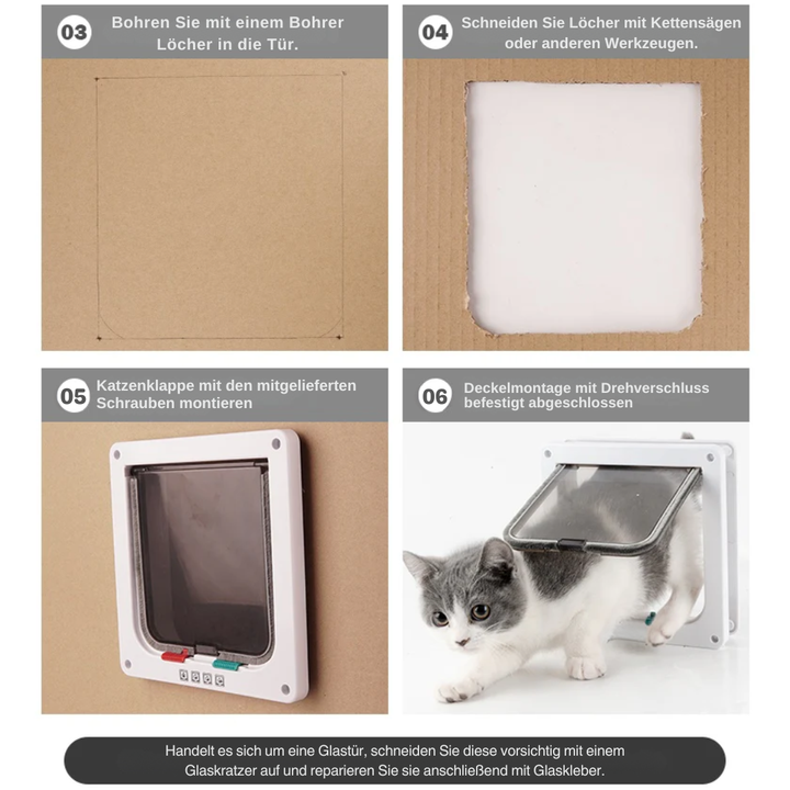 4 Way Pet Door for Cats and Dogs Skanto