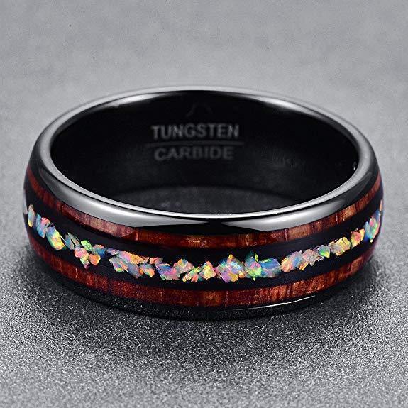 Skanto | Hawaiian Wood Tungsten Ring