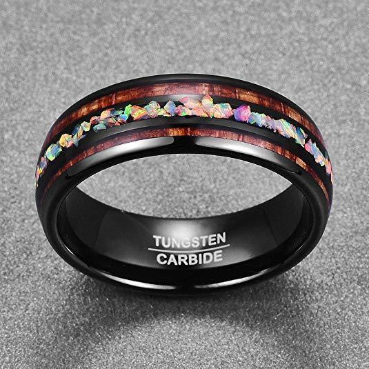 Skanto | Hawaiian Wood Tungsten Ring