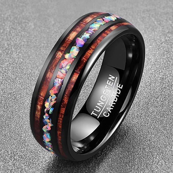 Skanto | Hawaiian Wood Tungsten Ring