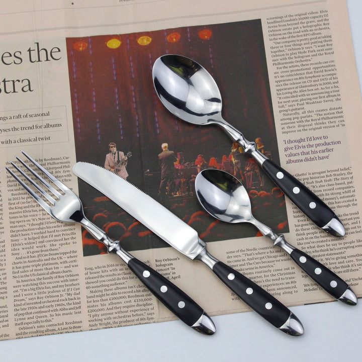 4 i 1 Sett Delikat Servise For Hjem Rustfritt Stål Bestikk Sett | Skanto