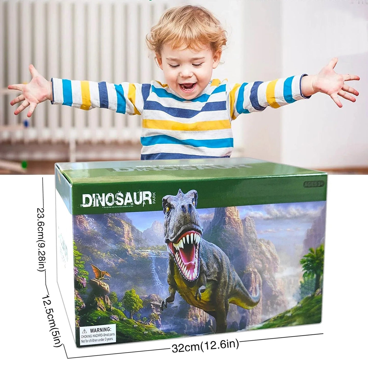 Norvo | Racing Dinosaur Togsett | Fantasifull Togbane Sett for Uslåelig Lekeglede - Inkluderer Ekstra Dino og Togvogn