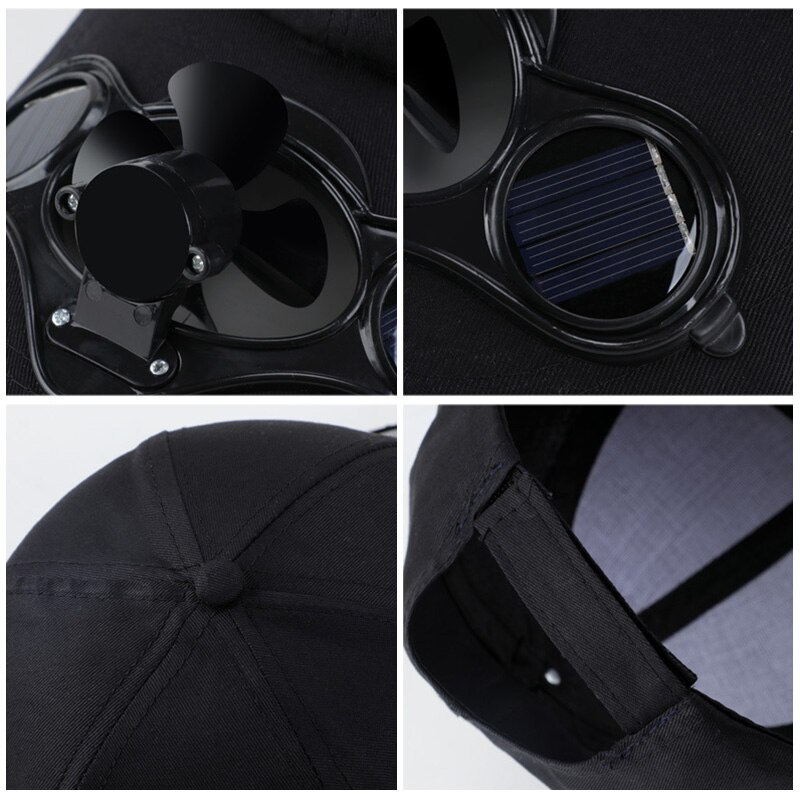 Solar Fan Sommer Utendørs Baseball Caps | Skanto