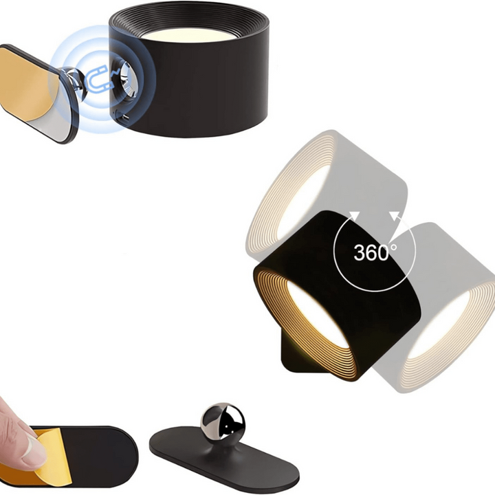 Skanto | FlexiLamp – Trådløs oppladbar 360° vegglampe