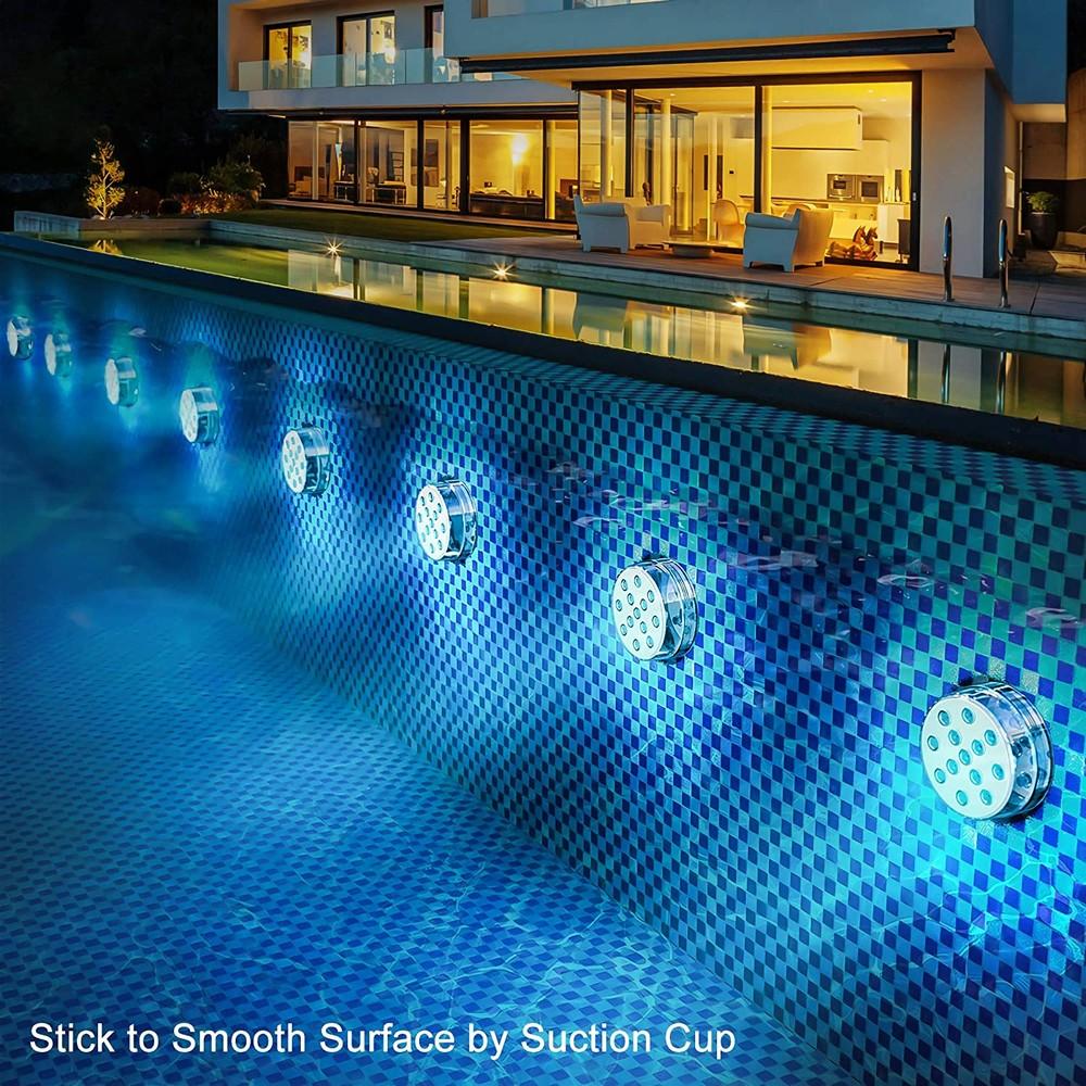 Skanto | 4-Pack: Dekorative vanntette batteridrevne LED-lamper - 16 skiftende farger