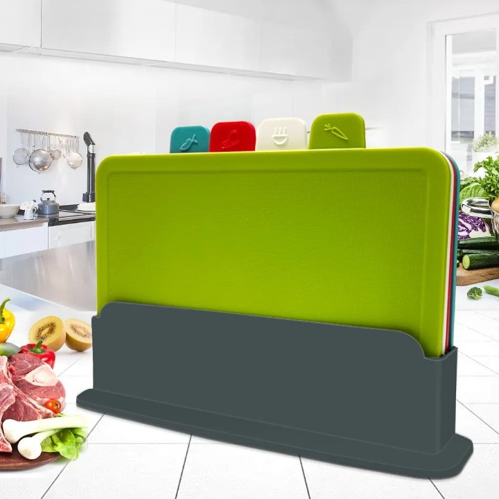 Frendorf | 4-delt skjærebrettsett med holder - PrepTidy