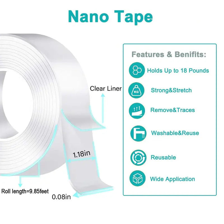 Nano dobbeltsidig tape for hjem & kontor | Skanto
