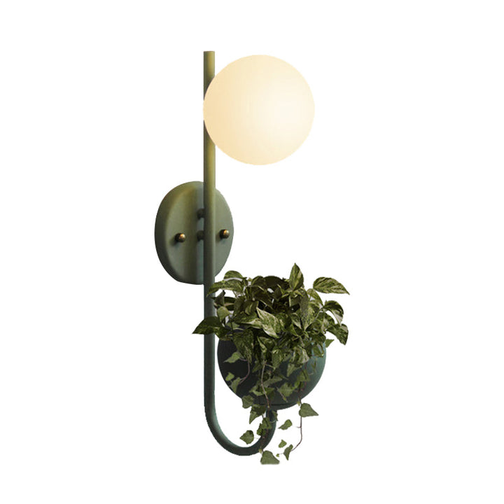 1 lyskule vegglampe industriell gul/blå/grønn metall LED planteveggbelysning for restaurant