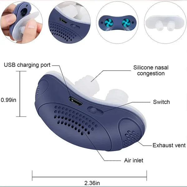 Skanto | Søvnløs, maskefri, Micro-CPAP Anti-Snorking