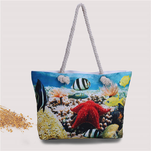 Strandveske med Maritimt Design Skanto