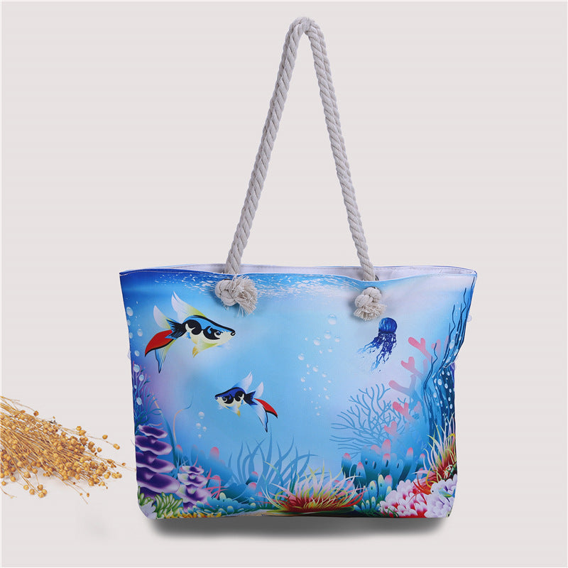 Strandveske med Maritimt Design Skanto
