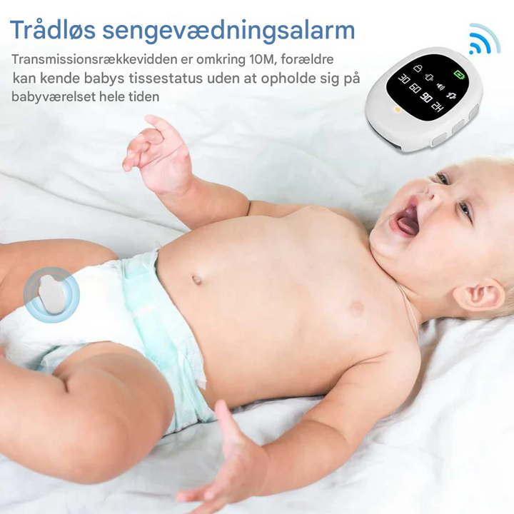 Kabelloser Bettnässeralarm med Vibrasjonssignal og Timerfunksjon – USB-aufladbar
