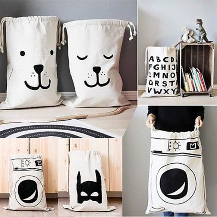 Oppbevaringspose med søtt panda-motiv Skanto
