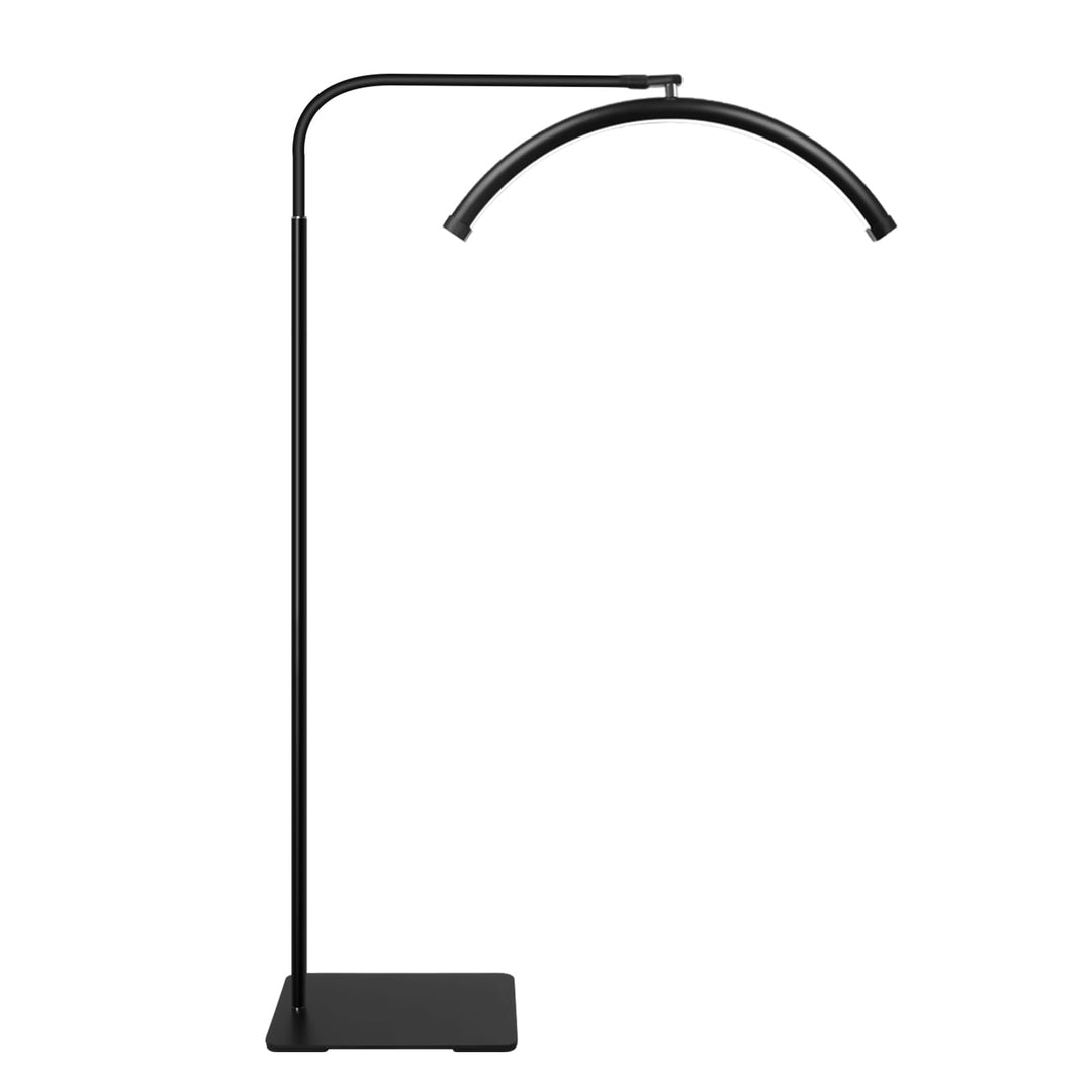 Skanto | Zecoxol Arc Gulvlampe For Stue Moderne Gulvlampe Med Fjernkontroll,Dimbar Krystallgulvlampe Sort Stålampe Wit