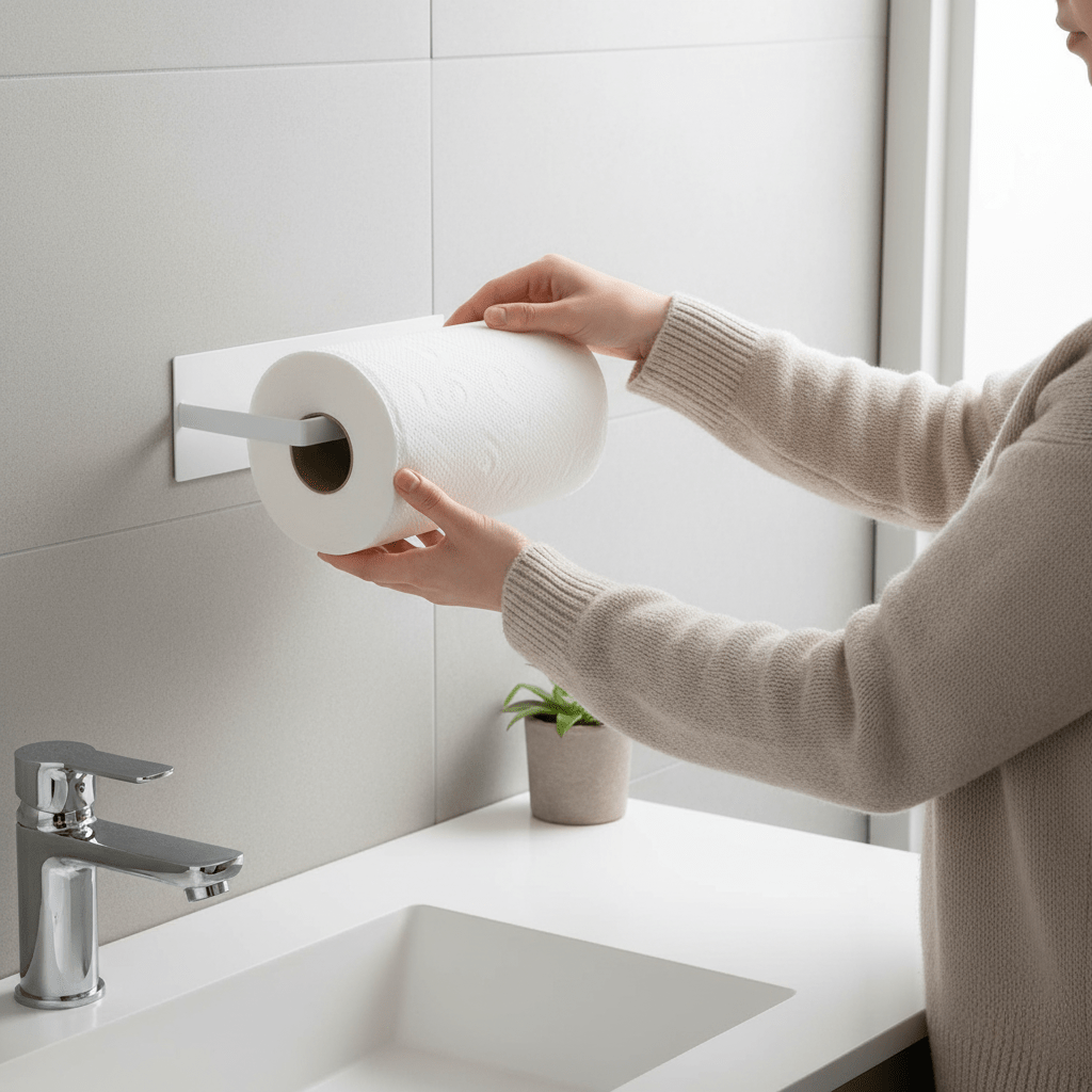 Skanto | Moderne Papirhåndkleholder, Holdbart Jern, Veggmonterbar
