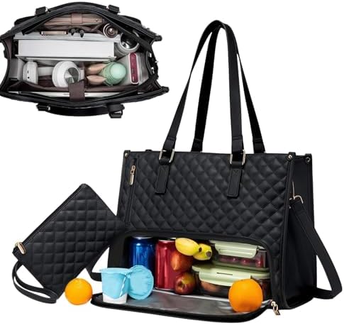 2-i-1 Isolert Lunsj- og Laptop Tote for Arbeid og Reise | Skanto