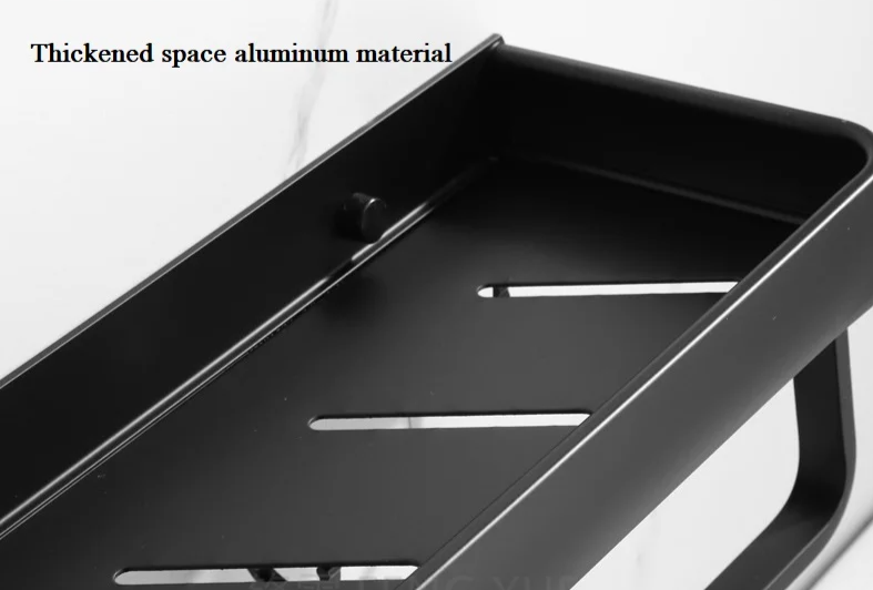 ALUMAX – Svart Aluminum Hjørneskap uten boring Skanto