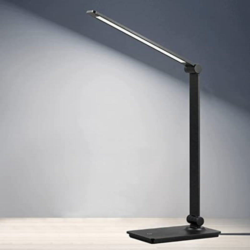 Norvo | LED skrivepultlampe, berøringskontroll skrivepultlampe med 3 lysstyrkenivåer, dimbar skrivebordlampe med justerbar arm, sammenleggbar bordlampe for skrivebord soverom nattbord kontor