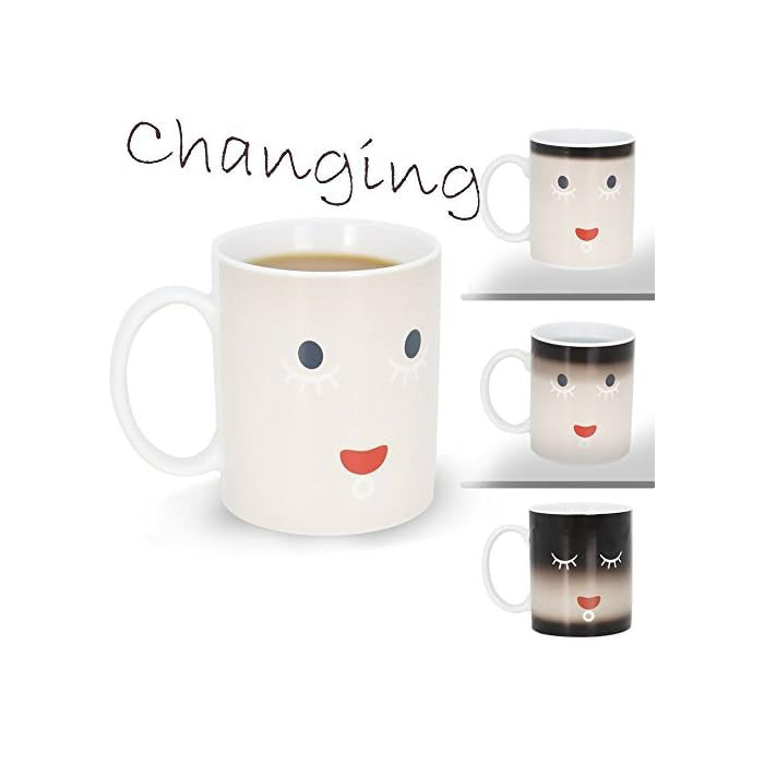 Morning Smiley Magic Varmefølsom Fargeforandrende Keramikk KaffeKopp | Skanto