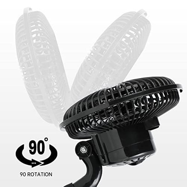 Grow Tent Poles Clip Fan Monkey Fan 6inch svart | Skanto