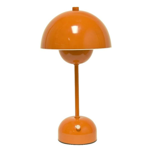 Norvo | Enkle design LED berøringslampe, 11.8&quot; bærbar & oppladbar sopp i oransje